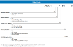 AC771-00/10/1100 GELİŞMİŞ KONTROL CİHAZI