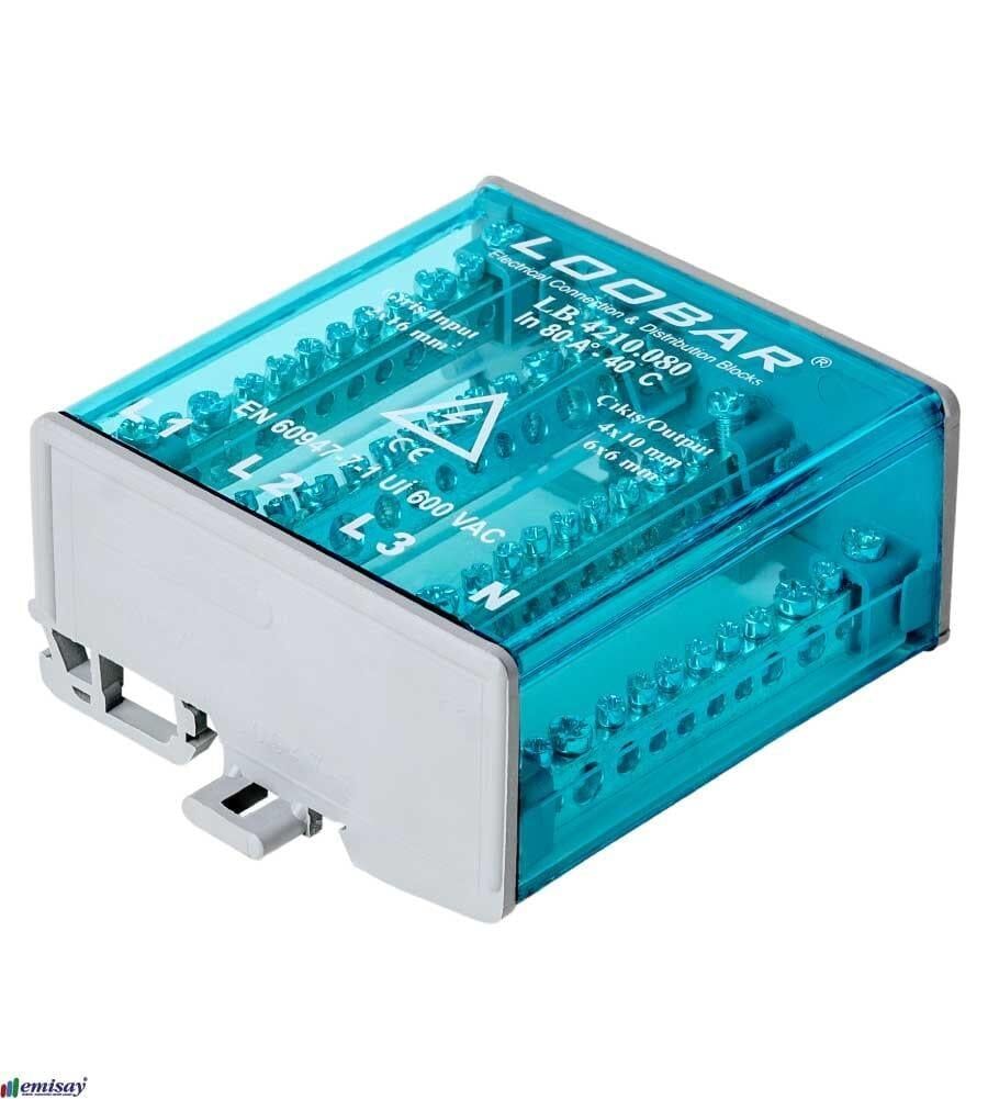 LB.4210.080 4 KUTUP - 12 DELIKLI - 80A DAGITICI (2x16mm² + 2x10mm² + 8x6mm² )